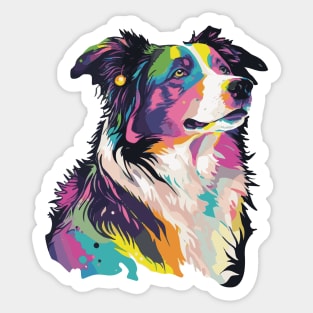 Border Collie Dog Art Sticker